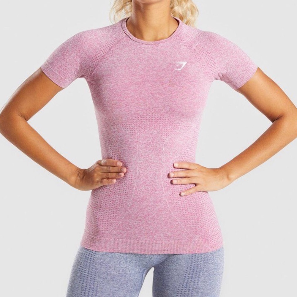 Gymshark Dusky Pink SMALL Viral Seamless Top